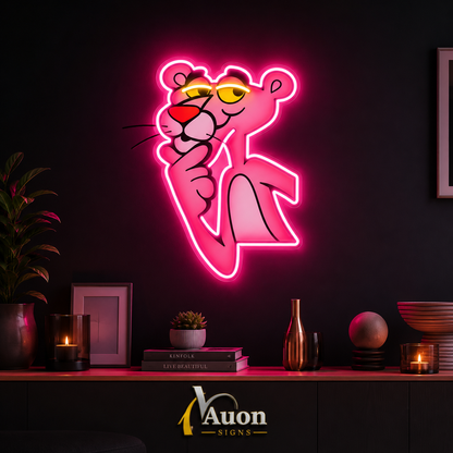 Pink Panther Neon Sign.