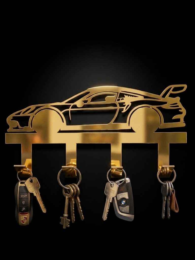 GT3 Car Key Chain Holder in Acrylic Plastic.