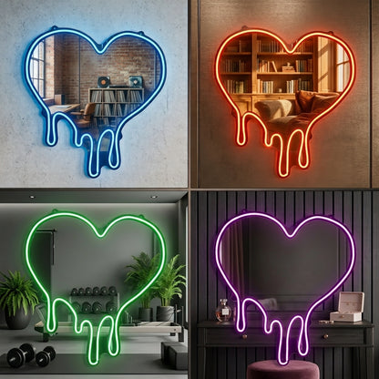 Heart Neon Selfie Mirror.