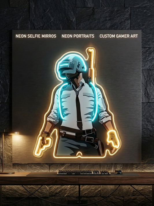 Pubg Neon Sign, Level Up Your Gaming