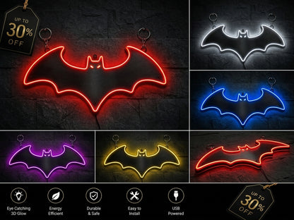 Neon Bat, Wall Lamp.